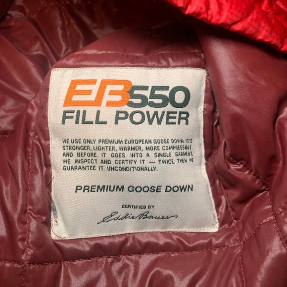 Vintage Eddie Bauer Red Goose down Coat size large - Picture 8 of 12